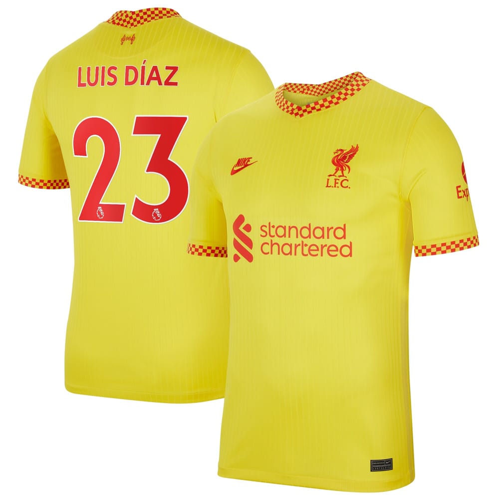 Premier League Liverpool Third Jersey Shirt 2021-22 player Luis Díaz 23 printing for Men