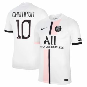 Ligue 1 Paris Saint-Germain Away Jersey Shirt 2021-22 player Champion 10 printing for Men