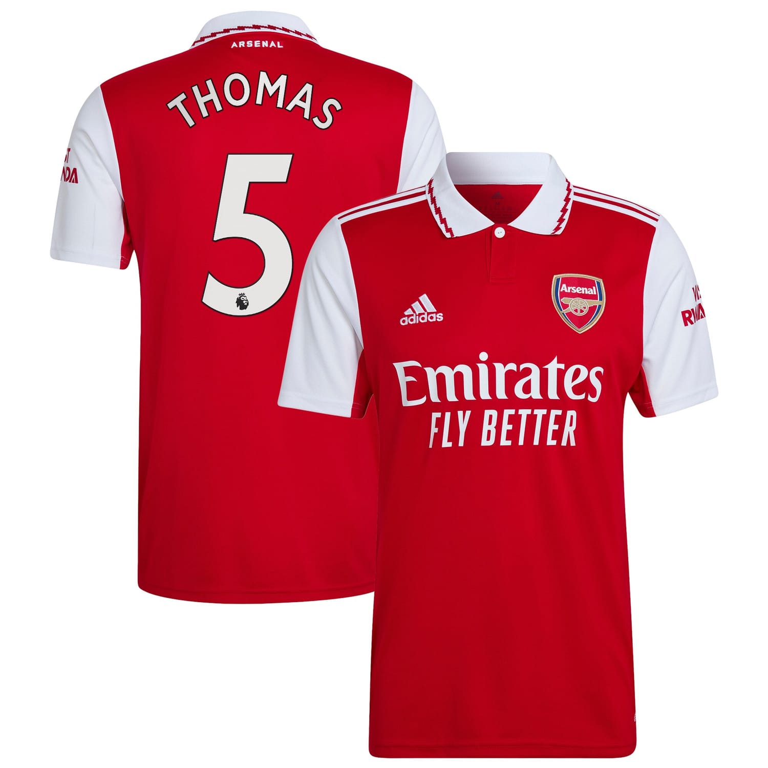 Premier League Arsenal Home Jersey Shirt 2022-23 player Thomas 5 printing for Men