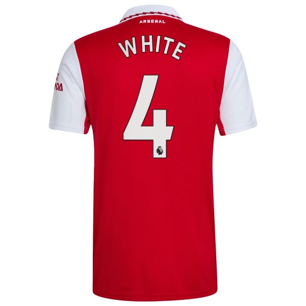 Premier League Arsenal Home Jersey Shirt 2022-23 player White 4 printing for Men