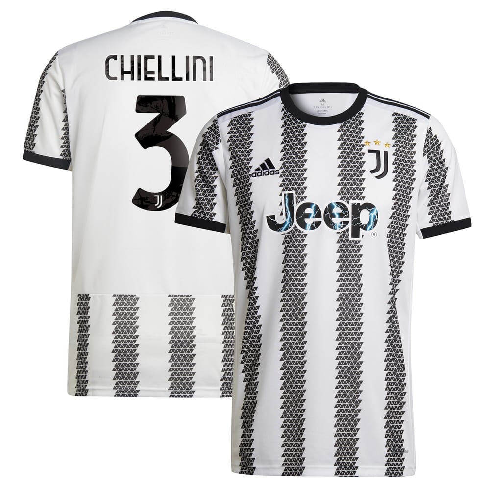 Serie A Juventus Home Jersey Shirt 2022-23 player Chiellini 3 printing for Men