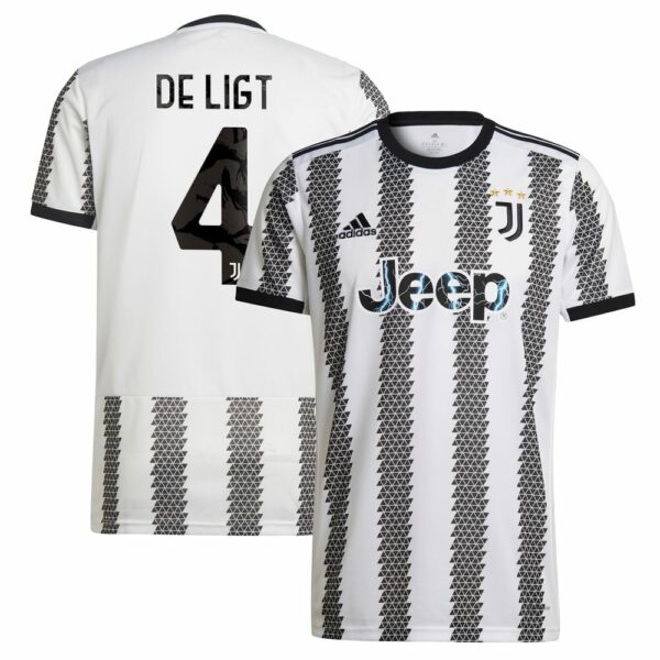 Serie A Juventus Home Jersey Shirt 2022-23 player De Ligt 4 printing for Men