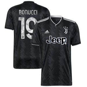 Juventus Away Shirt 2022-23 with Bonucci 19 printing