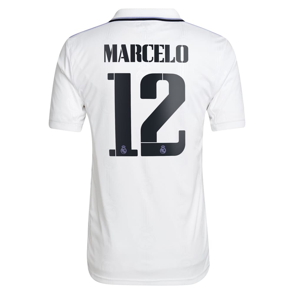 La Liga Real Madrid Home Jersey Shirt 2022-23 player Marcelo 12 printing for Men