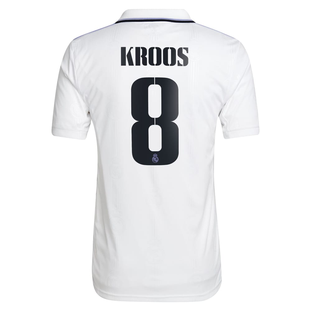 La Liga Real Madrid Home Jersey Shirt 2022-23 player Kroos 8 printing for Men