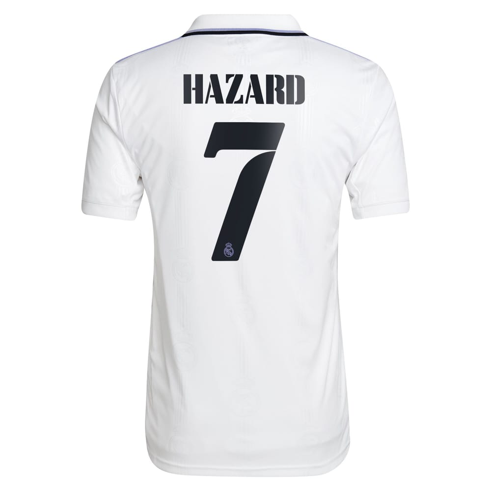 La Liga Real Madrid Home Jersey Shirt 2022-23 player Hazard 7 printing for Men