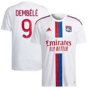 Olympique Lyon Home Shirt 2022-23 with Dembélé 9 printing