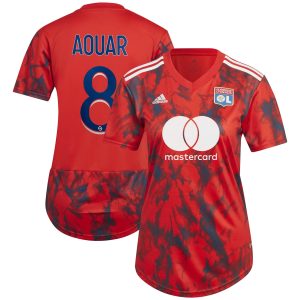 Olympique Lyon Away Shirt 2022-23 - Womens with Aouar 8 printing