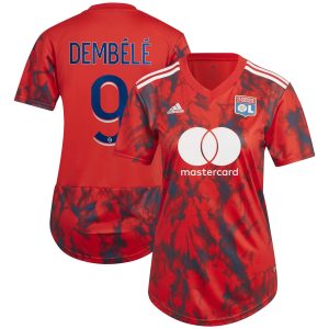 Olympique Lyon Away Shirt 2022-23 - Womens with Dembélé 9 printing