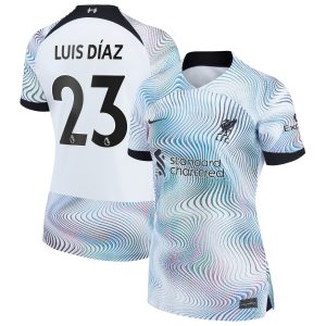 Liverpool Away Shirt 2022-23 - Womens with Luis Díaz 23 printing