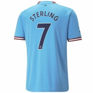 Premier League Manchester City Home Jersey Shirt 2022-23 player Sterling 7 printing for Men