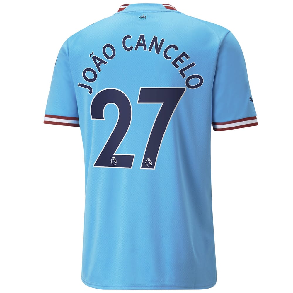 Premier League Manchester City Home Jersey Shirt 2022-23 player João Cancelo 27 printing for Men