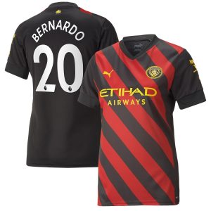 Manchester City Away Shirt 2022-23 - Womens with Bernardo 20 printing