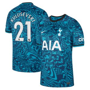 Tottenham Hotspur Third Shirt 2022-23 with Kulusevski 21 printing