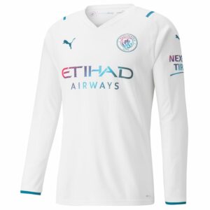 Premier League Manchester City Away Long Sleeve Jersey Shirt 2021-22 player Champions 22 printing for Men
