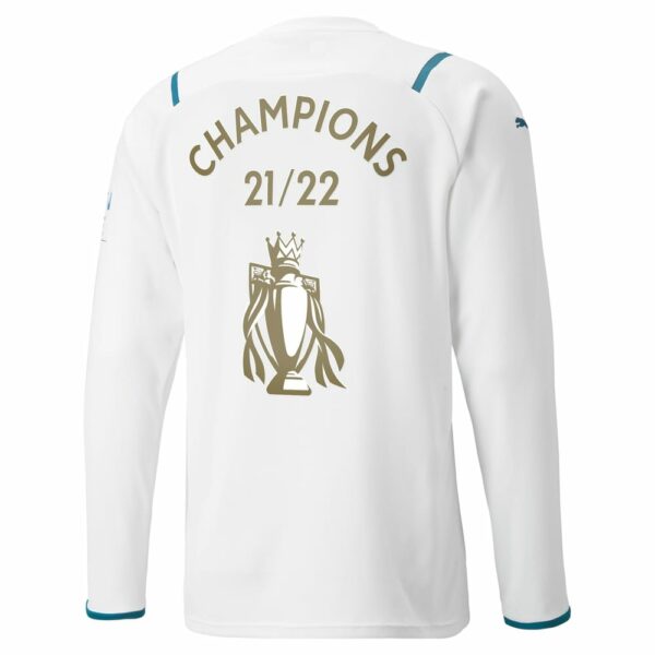 Premier League Manchester City Away Long Sleeve Jersey Shirt 2021-22 player Champions 22 printing for Men