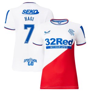 Glasgow Rangers Away Shirt 2022-23 - Womens with Hagi 7 printing