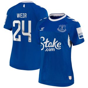Everton WSL Home Shirt 2022-23 - Womens with Weir 24 printing