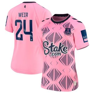 Everton WSL Away Shirt 2022-23 - Womens with Weir 24 printing