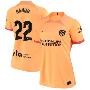 Atlético de Madrid Third Shirt 2022-23 - Womens with Banini 22 printing