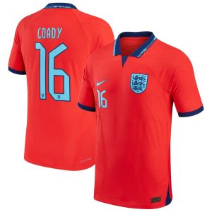 England Away Match Shirt 2022 with Coady 16 printing
