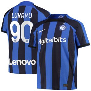 Inter Milan Home Match Shirt 2022-23 with Lukaku 90 printing