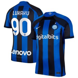 Inter Milan Home Shirt 2022-23 with Lukaku 90 printing