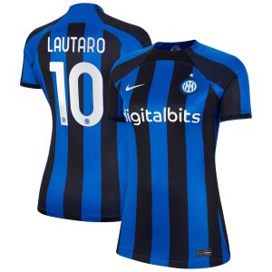 Inter Milan Home Shirt 2022-23 - Womens with Lautaro 10 printing