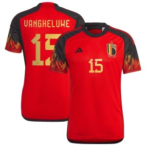 Belgium Home Shirt 2022 with Vangheluwe 15 printing