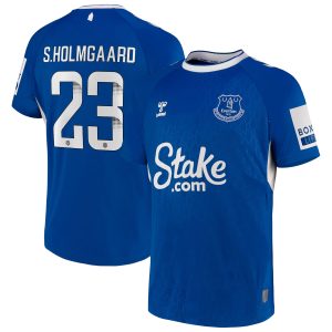 Everton WSL Home Shirt 2022-23 with S.Holmgaard 23 printing