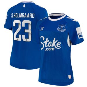 Everton WSL Home Shirt 2022-23 - Womens with S.Holmgaard 23 printing