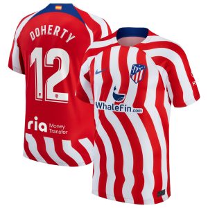 Atlético de Madrid Home Shirt 2022-23 with Doherty 12 printing