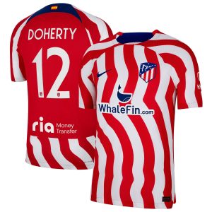 Atlético de Madrid Metropolitano Home Shirt 2022-23 with Doherty 12 printing