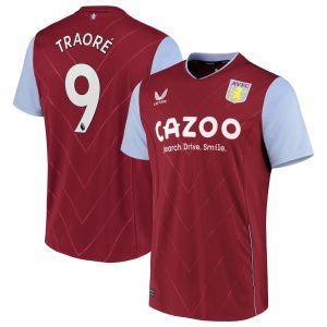Aston Villa Home Shirt 2022-23 with Traoré 9 printing