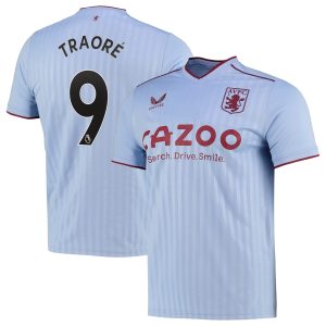 Aston Villa Away Shirt 2022-23 with Traoré 9 printing
