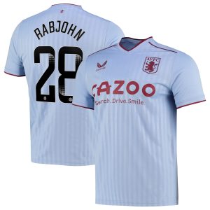 Aston Villa WSL Away Shirt 2022-23 with Rabjohn 28 printing
