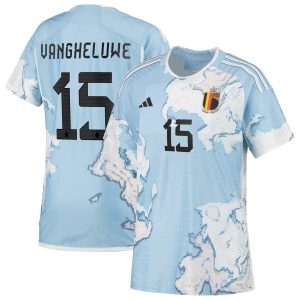 Belgium Authentic Away Shirt 2023 - Womens with Vangheluwe 15 printing