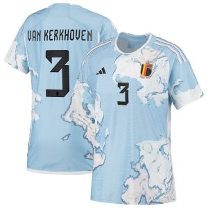 Belgium Authentic Away Shirt 2023 - Womens with Van Kerkhoven 3 printing