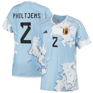Belgium Authentic Away Shirt 2023 - Womens with Philtjens 2 printing