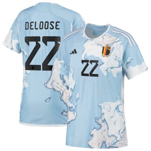Belgium Authentic Away Shirt 2023 - Womens with Deloose 22 printing