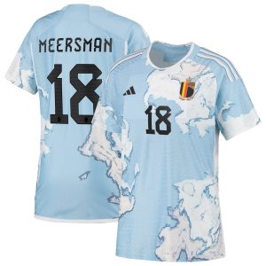 Belgium Authentic Away Shirt 2023 - Womens with Meersman 18 printing