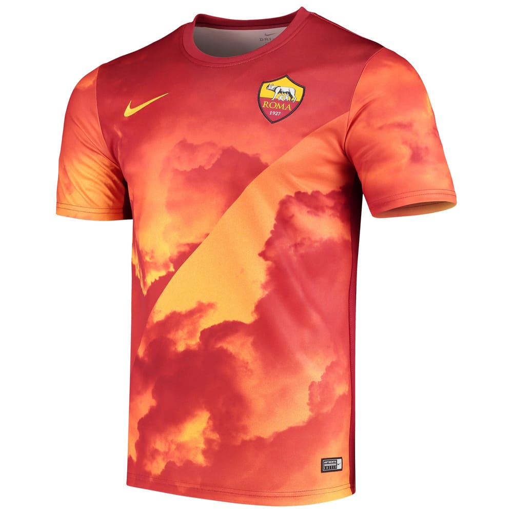 AS Roma Pre-Match Red/Gold Jersey Shirt 2019-20 for Men