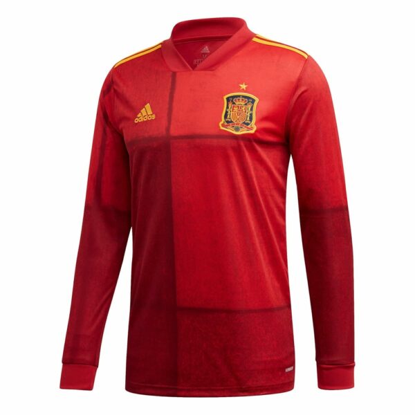 Spain Home Long Sleeve Red Jersey Shirt 2020 for Men