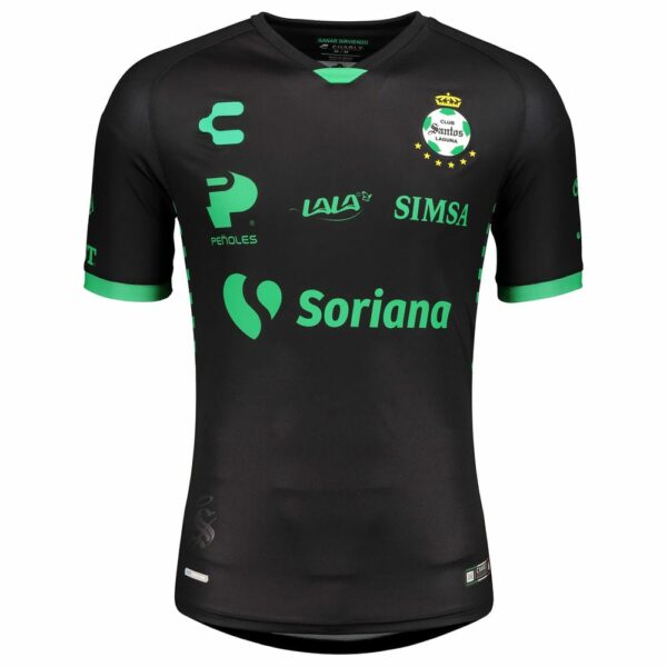 Santos Laguna Away Black/Green Jersey Shirt 2020-21 for Men