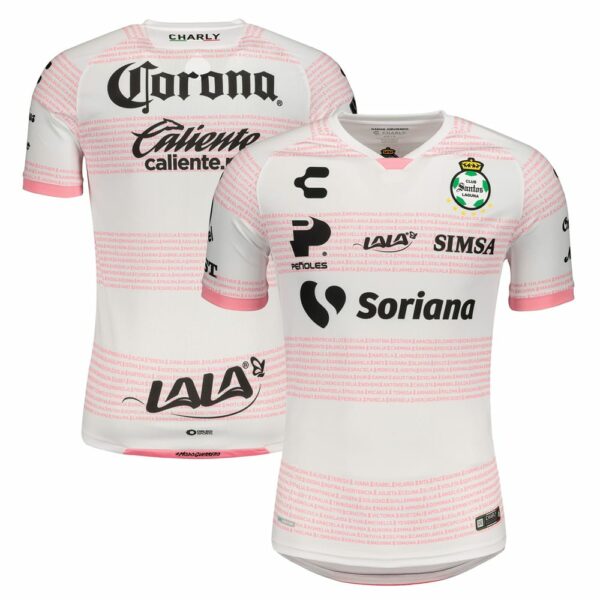Santos Laguna White/Pink Jersey Shirt 2020-21 for Men