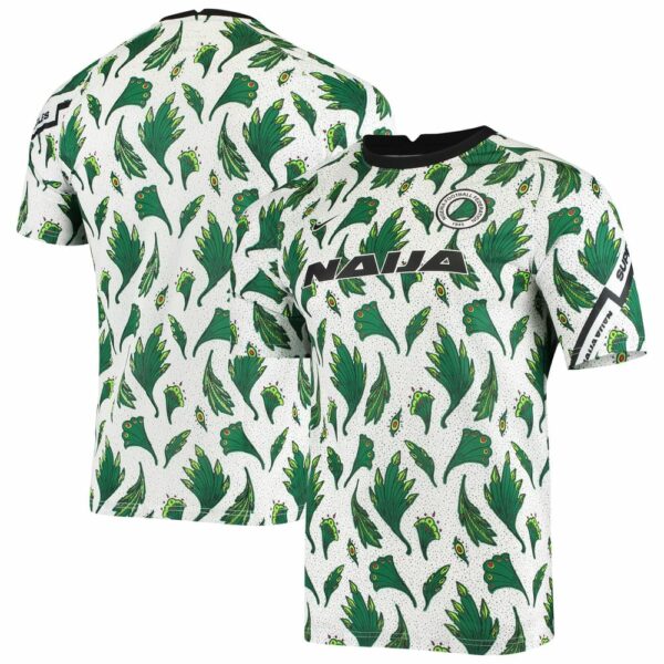 Nigeria Pre-Match White/Green Jersey Shirt 2020 for Men