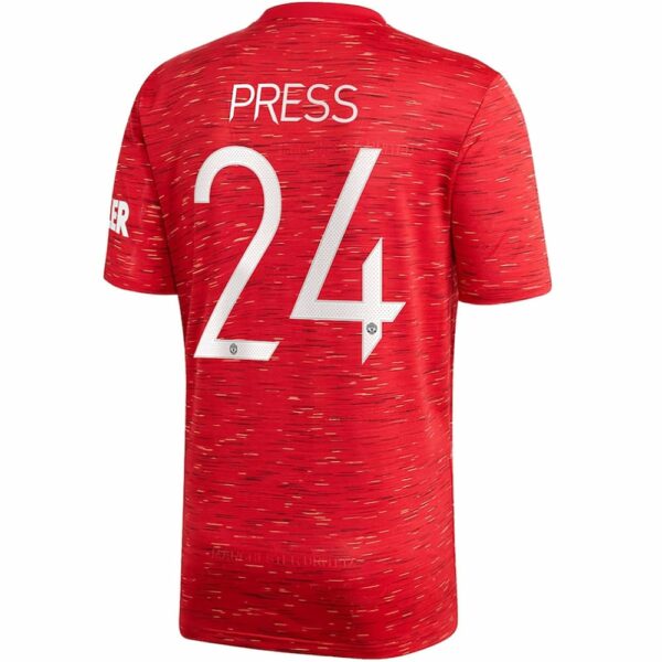 Manchester United Home Red Jersey Shirt 2020-21 player Christen Press printing for Men