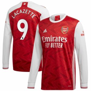 Arsenal Home Long Sleeve Maroon Jersey Shirt 2020-21 player Alexandre Lacazette printing for Men