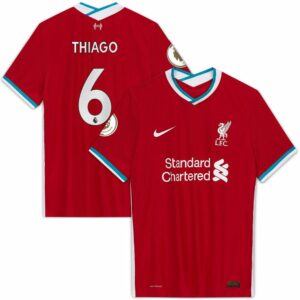 Liverpool Home Red Jersey Shirt 2020-21 player Thiago Alcântara printing for Men