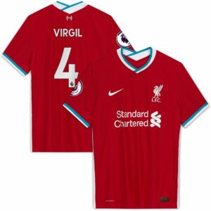 Liverpool Home Red Jersey Shirt 2020-21 player Virgil Van Dijk printing for Men